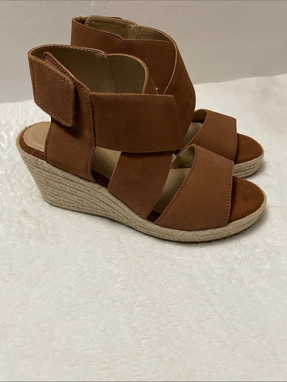 Soul Naturalize Brown Espadrille Wedge Sandals - Stylish Summer Comfort 6.5M